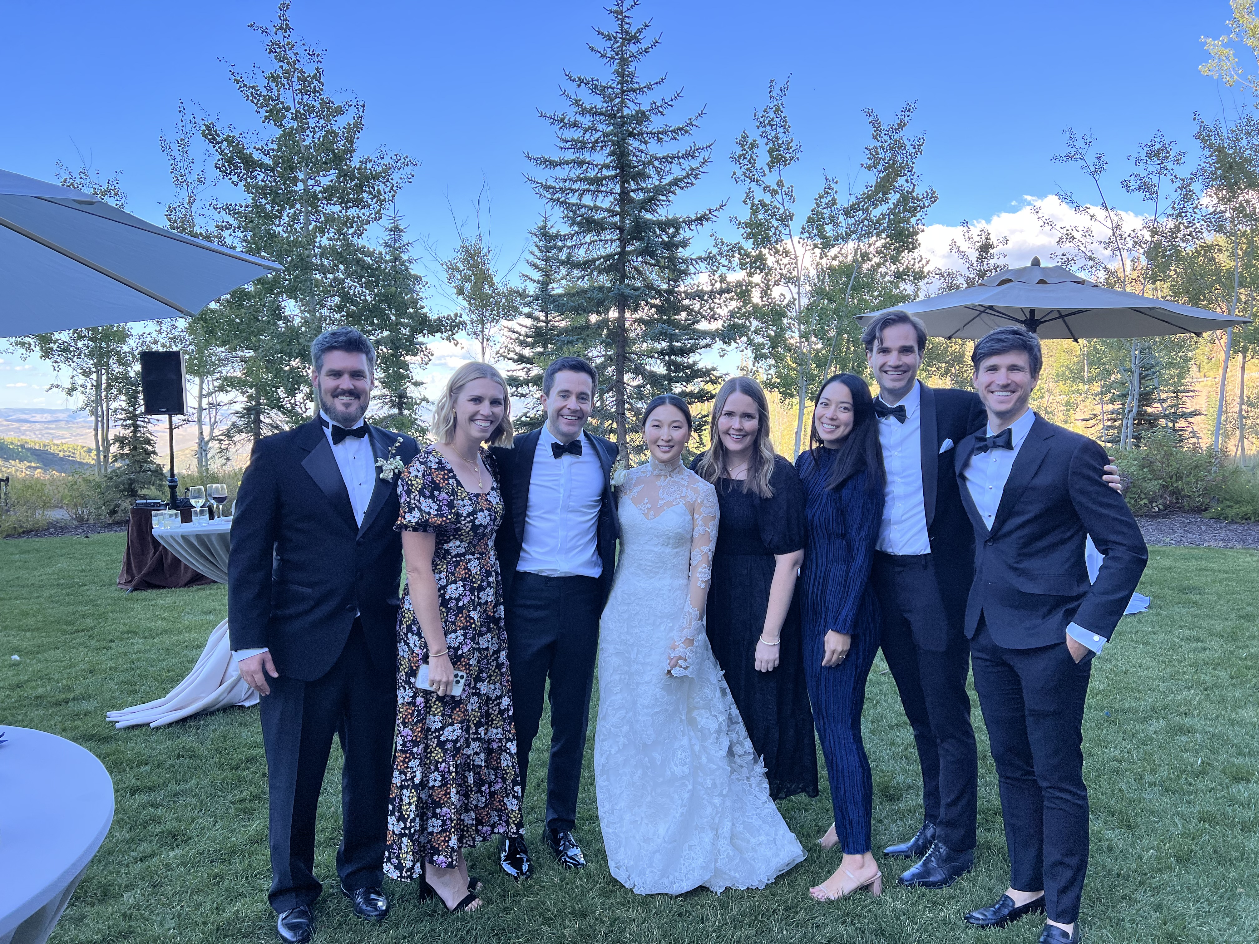 Mountain wedding with the bride
