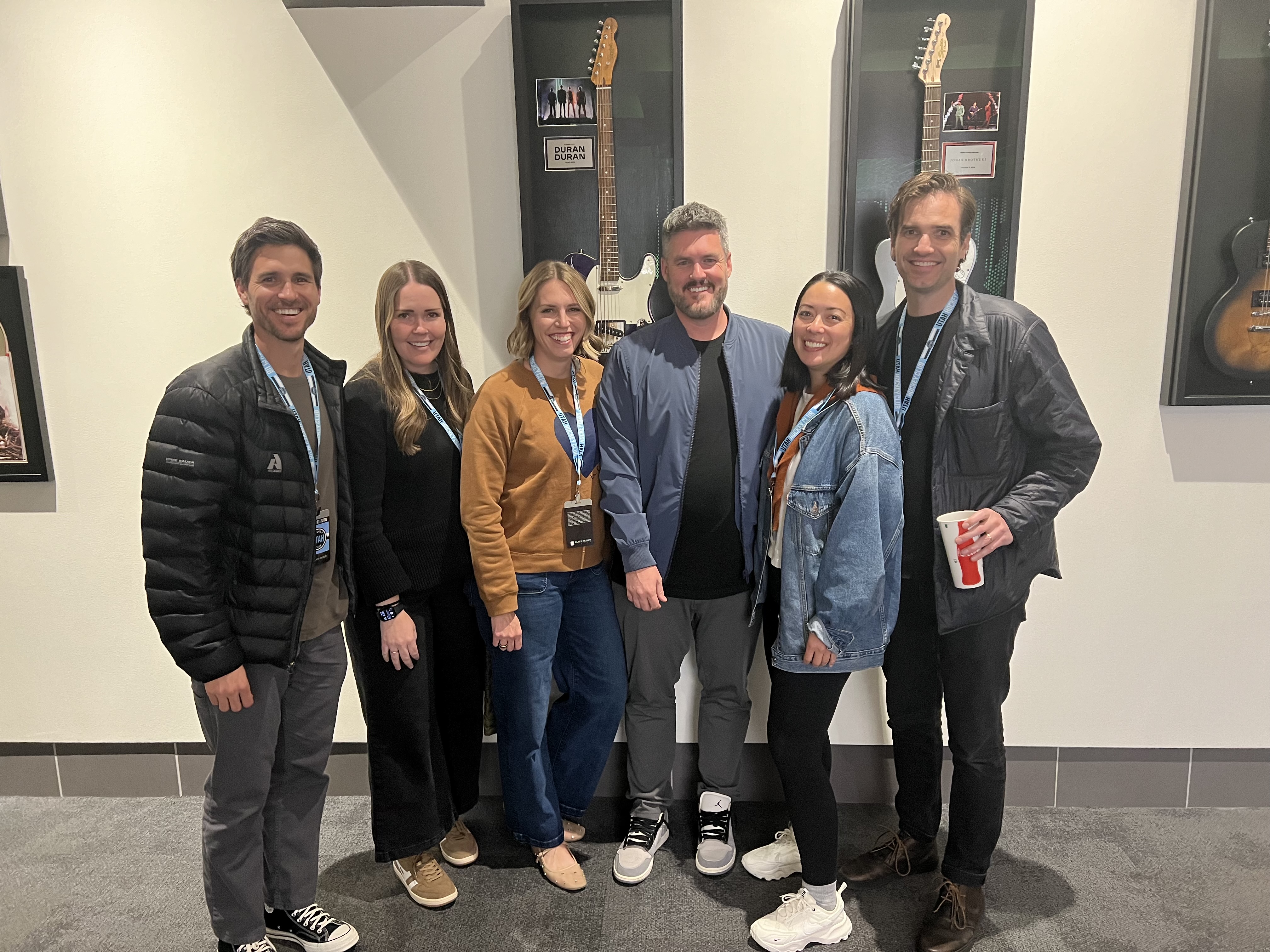 Backstage with the guitars